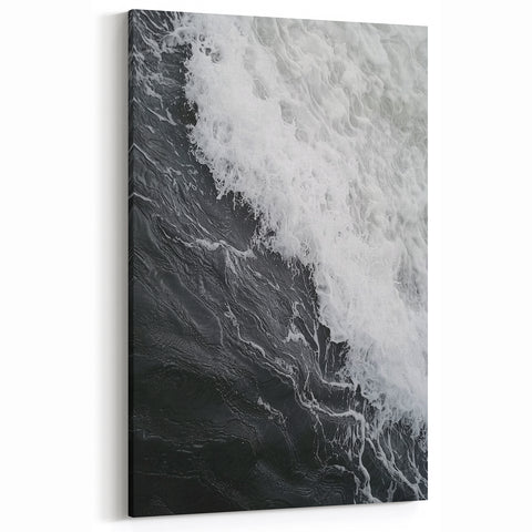 Framed Nature Photography Prints - Ocean Wave Closeups Canvas Art