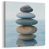 Stretched Canvas Nature Art - Stacked Stones Wall Art Acrylic Print