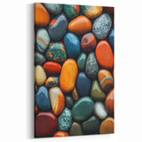 Nature Closeups Canvas Print - Polished Stones Wall Art Acrylic Glass