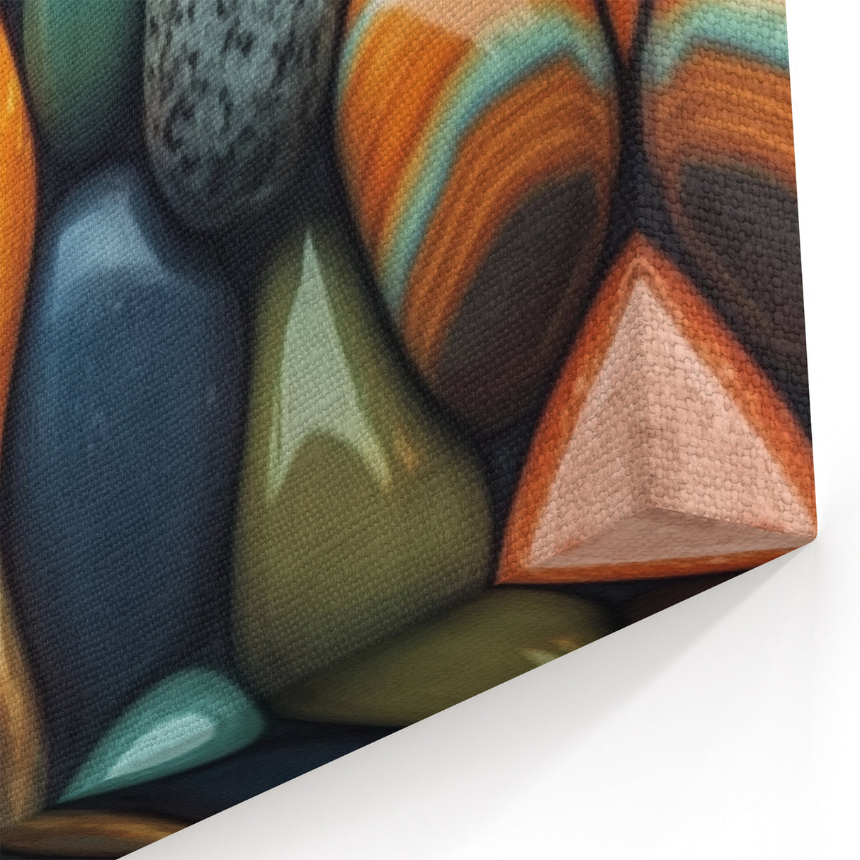 Nature Closeups Canvas Print - Polished Stones Wall Art Acrylic Glass