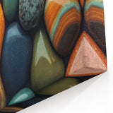 Nature Closeups Canvas Print - Polished Stones Wall Art Acrylic Glass