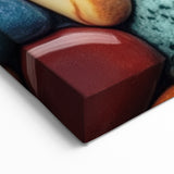Nature Closeups Canvas Print - Polished Stones Wall Art Acrylic Glass