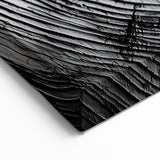 Black and White Art Canvas - Tree Ring Closeup Nature Photography Print