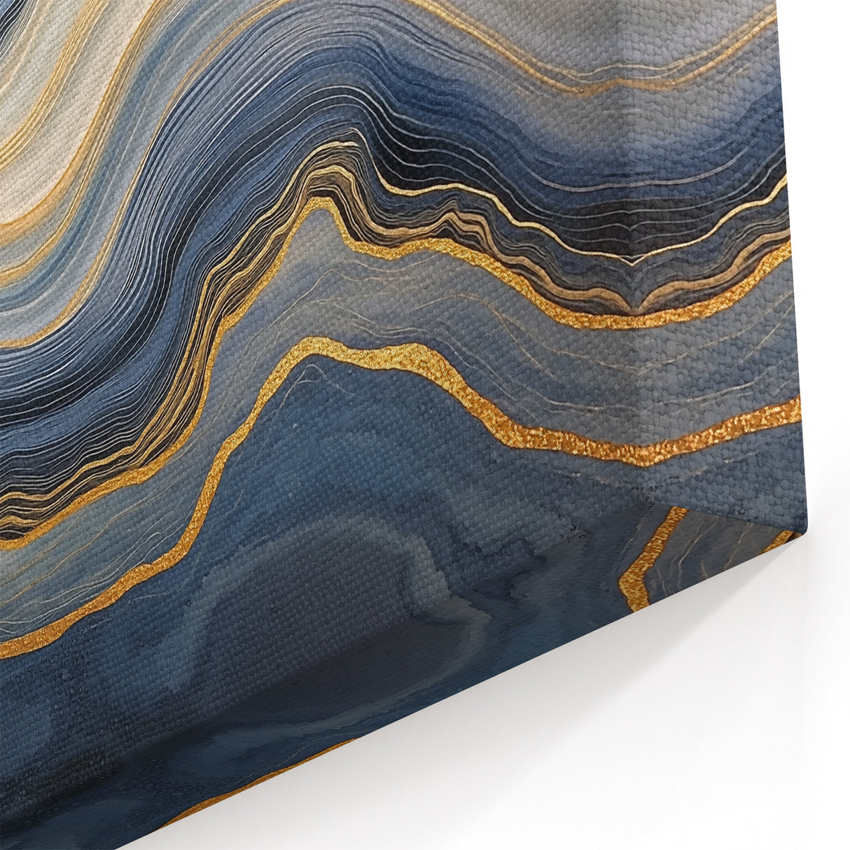 Nature Closeups Canvas Print - Abstract Blue and Gold Wall Art