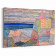 Modern Wall Art: Abstract Geometric Landscape in Pastel Tones