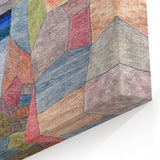Modern Wall Art: Abstract Geometric Landscape in Pastel Tones