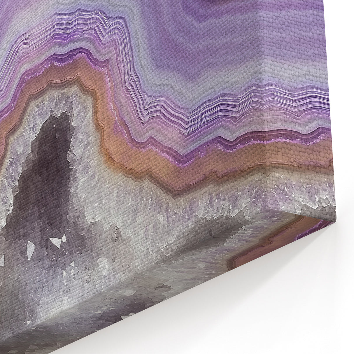 Natural Elements Wall Art - Purple Agate Closeup Canvas Print