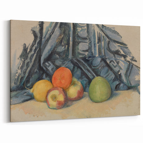 Modern Wall Art: Classic Still Life with Apples and Draped Cloth