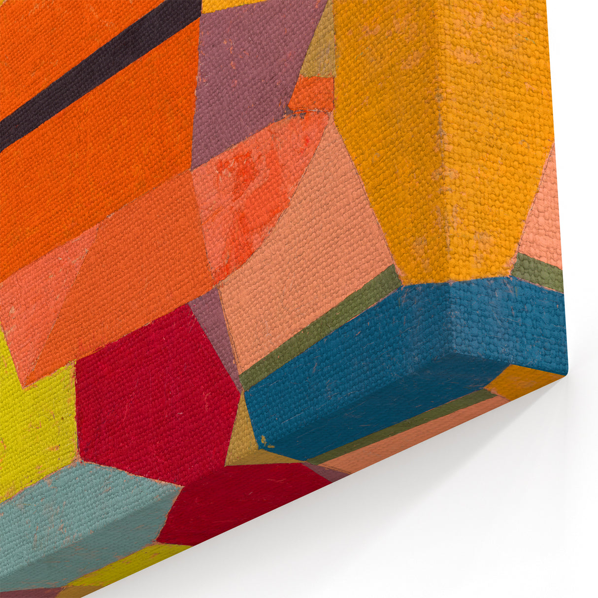Modern Wall Art: Abstract Joyful Mountain Landscape in Vibrant Hues