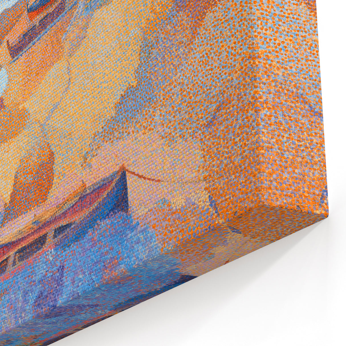 Modern Pointillism: Calanque des Antibois Coastal Scene Wall Art
