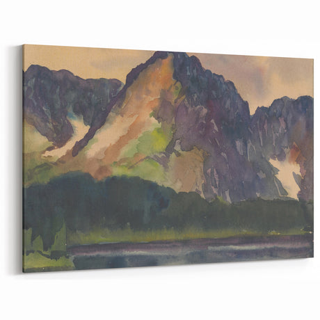 Majestic Mountain River Landscape - Rocky Hills Wall Art