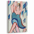 Vibrant Expressionist Dancing Couple - Colorful Canvas Print