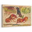 Vivid Expressionist Dogs in Landscape - Colorful Canvas Print