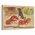 Vivid Expressionist Dogs in Landscape - Colorful Canvas Print