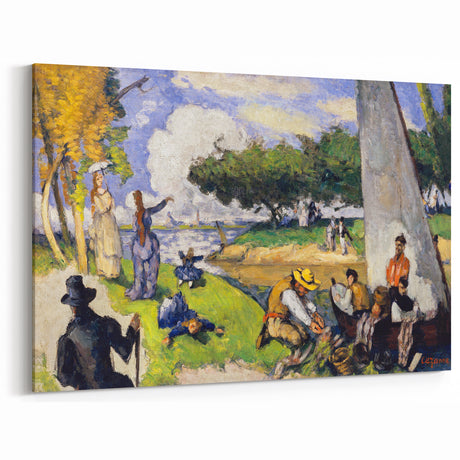 Impressionist Landscape Wall Art - Claude Monet Style Fishermen Scene