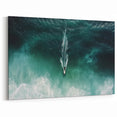 Aerial Surfer Wave Wall Art - Dynamic Coastal Adventure Scene Decor