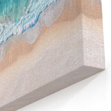 Turquoise Ocean Waves Wall Art - Aerial Beach Scene with Sandy Shores