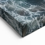 Crimson Shoreline Waves Wall Art - Dramatic Aerial Beach Scene Decor