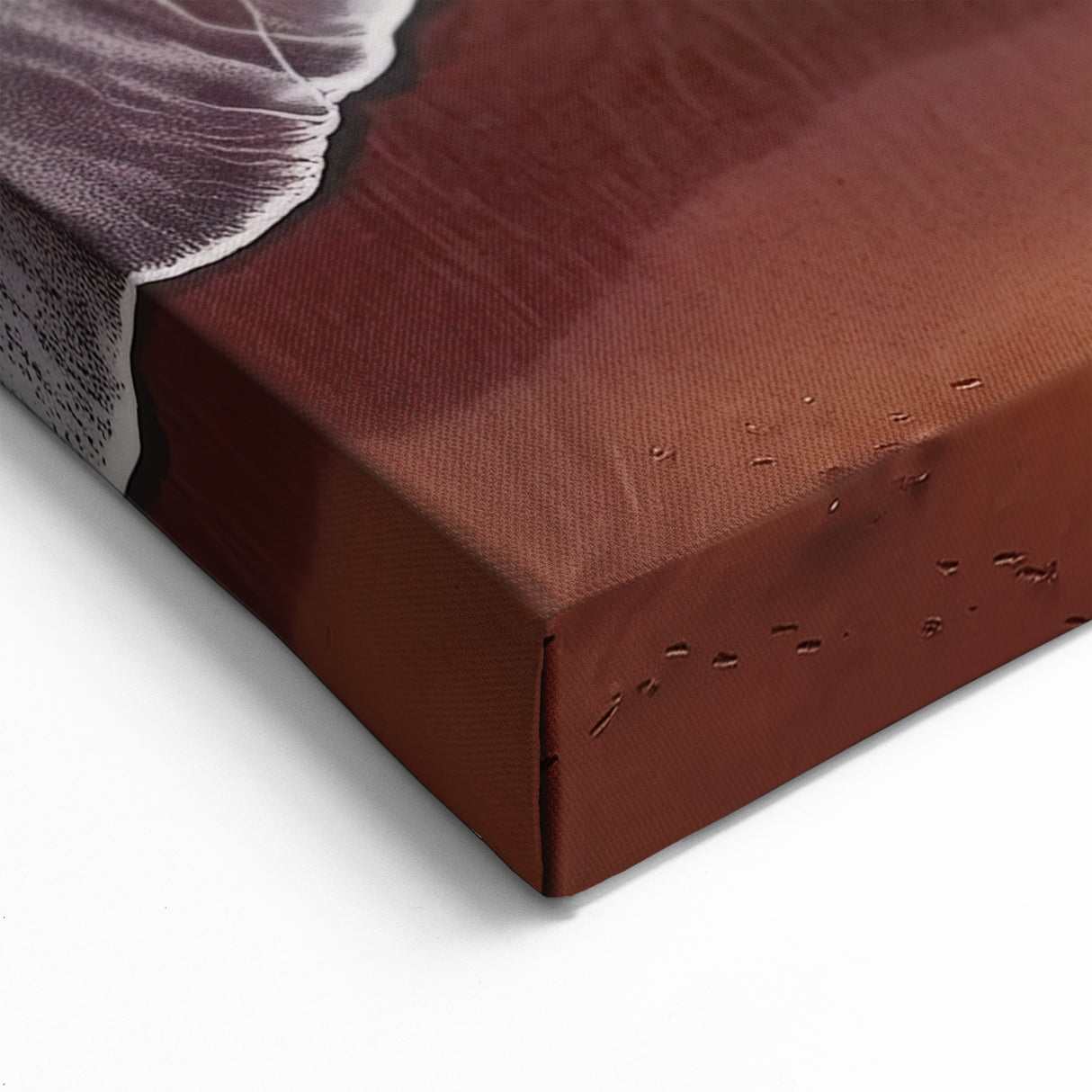 Dramatic Crimson Waves Wall Art - Aerial Beach and Ocean Scene Decor