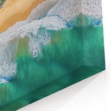 Lush Coastline Aerial Wall Art - Vibrant Forest and Turquoise Waves