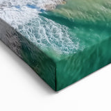 Lush Coastline Aerial Wall Art - Vibrant Forest and Turquoise Waves