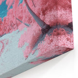 Surreal Tropical Beach Wall Art - Pink Palms and Turquoise Waters