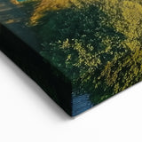 Aerial Beachside Cottages Wall Art - Sand, Rocks, and Coastal Greenery