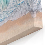 Turquoise Ocean Waves Wall Art - Aerial Sandy Shoreline Decor