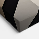 Geometric Abstract Wall Art - Black and White Chevron Pattern Design