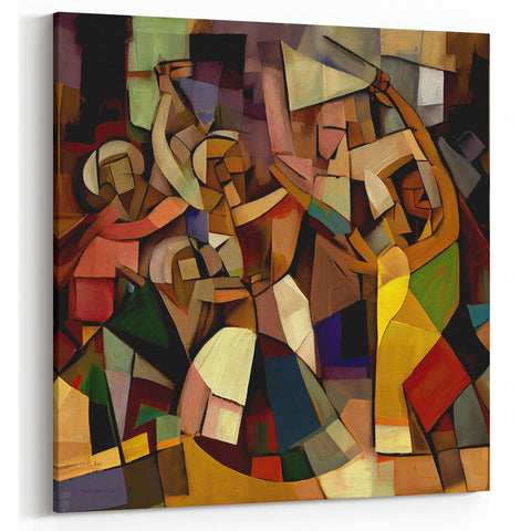 Contemporary Figurative Wall Art – Abstract Human Figures in Warm Hues