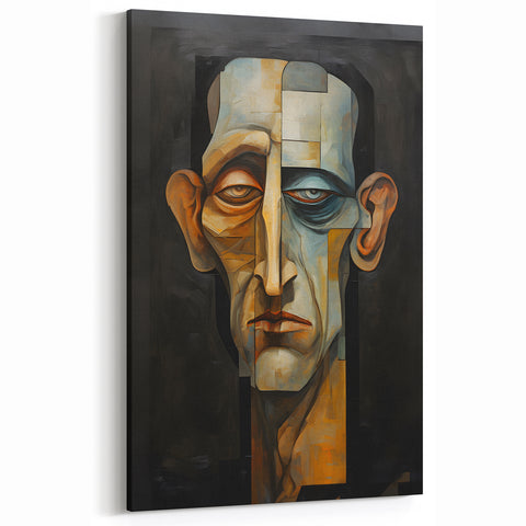 Abstract Human Portrait Art - Modern Figurative Cubism Wall Decor