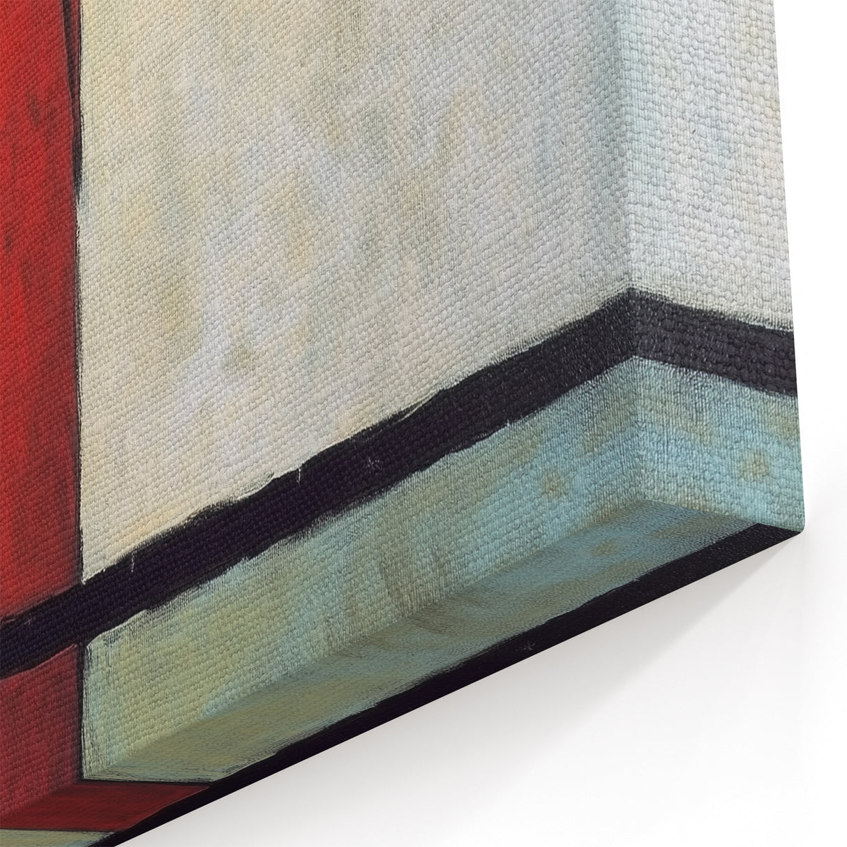 Abstract Human Figures on Canvas - Bold Minimalist Red Silhouette