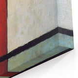 Abstract Human Figures on Canvas - Bold Minimalist Red Silhouette