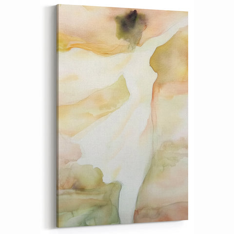 Contemporary Figurative Wall Art - Abstract Dancer in Warm Tones