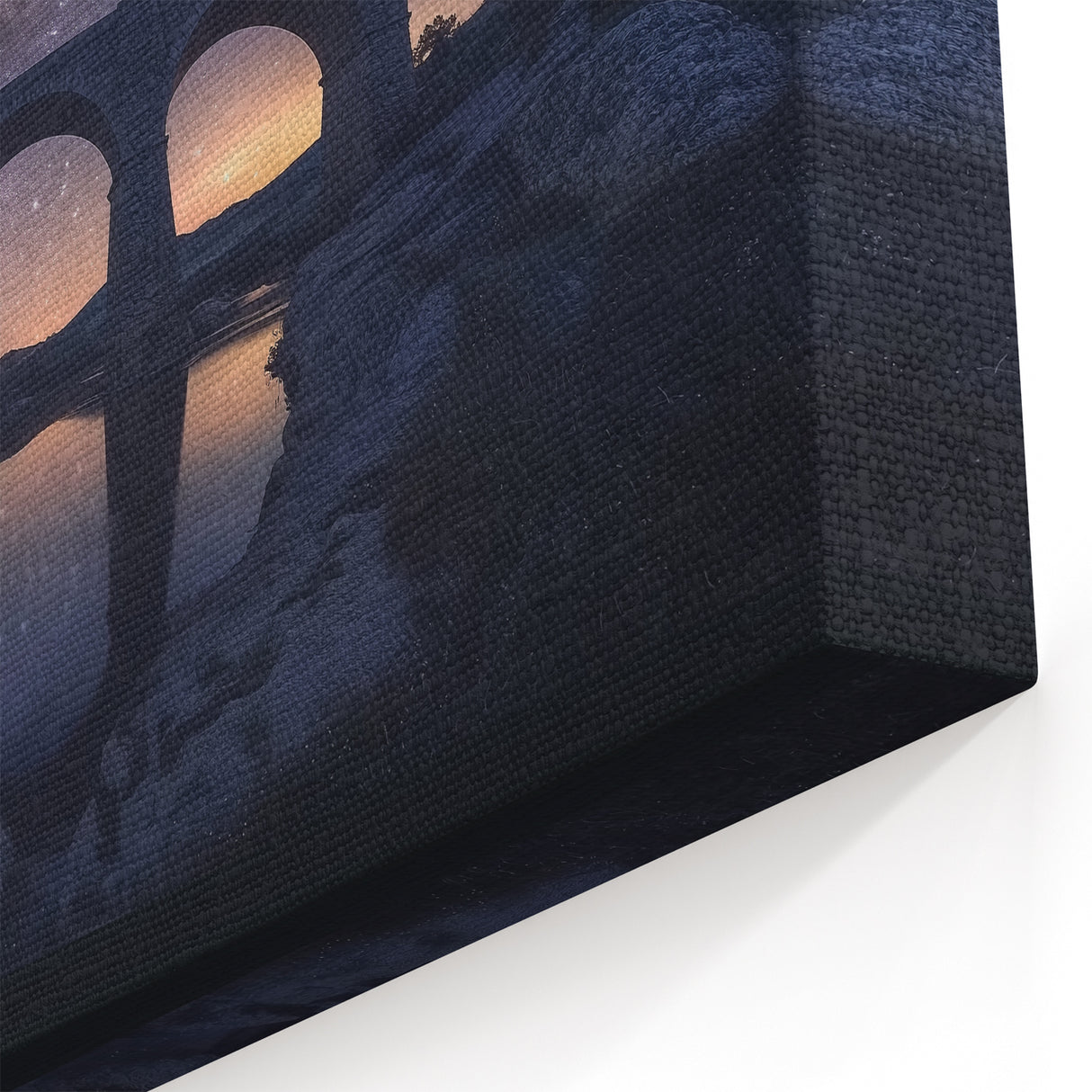 Arched Bridge Wall Art - Starry Night Milky Way Canvas Print
