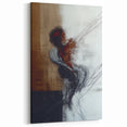 Modern Abstract Figurative Canvas - Expressive Human Form in Earthy Tones