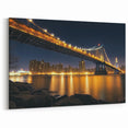 Manhattan Bridge Nightscape Canvas Print - Elegant City Wall Art