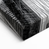 Brooklyn Bridge Wall Art - Black and White Architectural Canvas Print