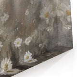 Contemporary Figurative Canvas Art - Graceful Woman with Flowers