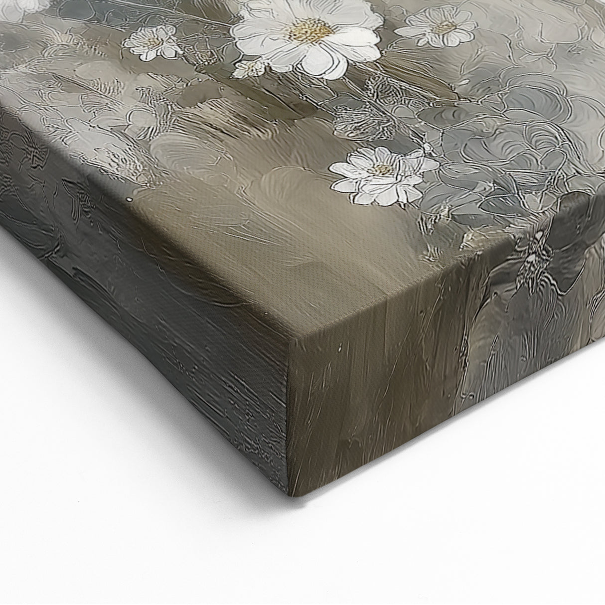 Contemporary Figurative Canvas Art - Graceful Woman with Flowers