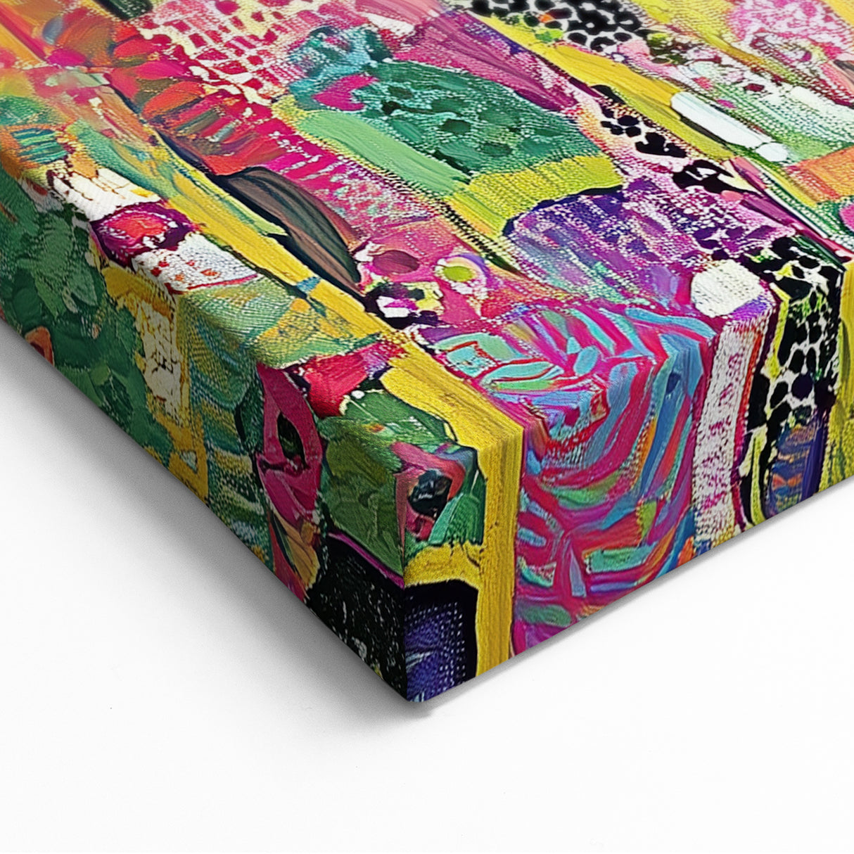 Colorful Figurative Abstract Canvas - Vibrant Floral Wall Art