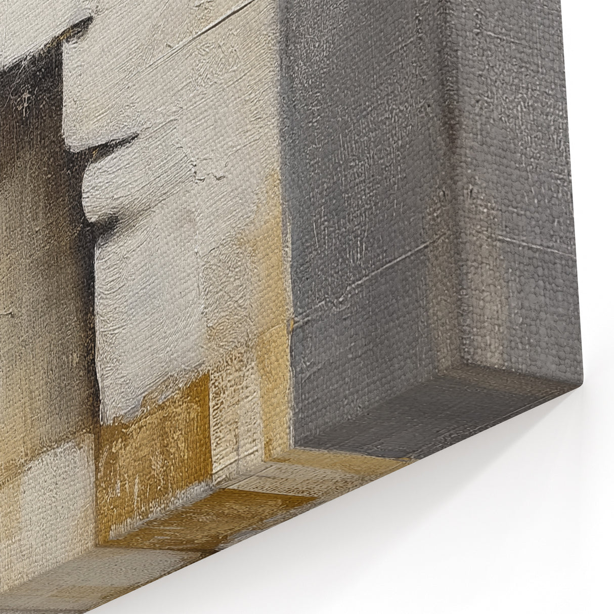 Abstract Human Figures Canvas - Modern Monochrome Gold Wall Art