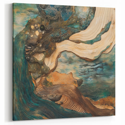Contemporary Figurative Wall Art - Abstract Ocean-Inspired Canvas