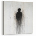 Modern Monochrome Figurative Art - Dripping Silhouette Canvas
