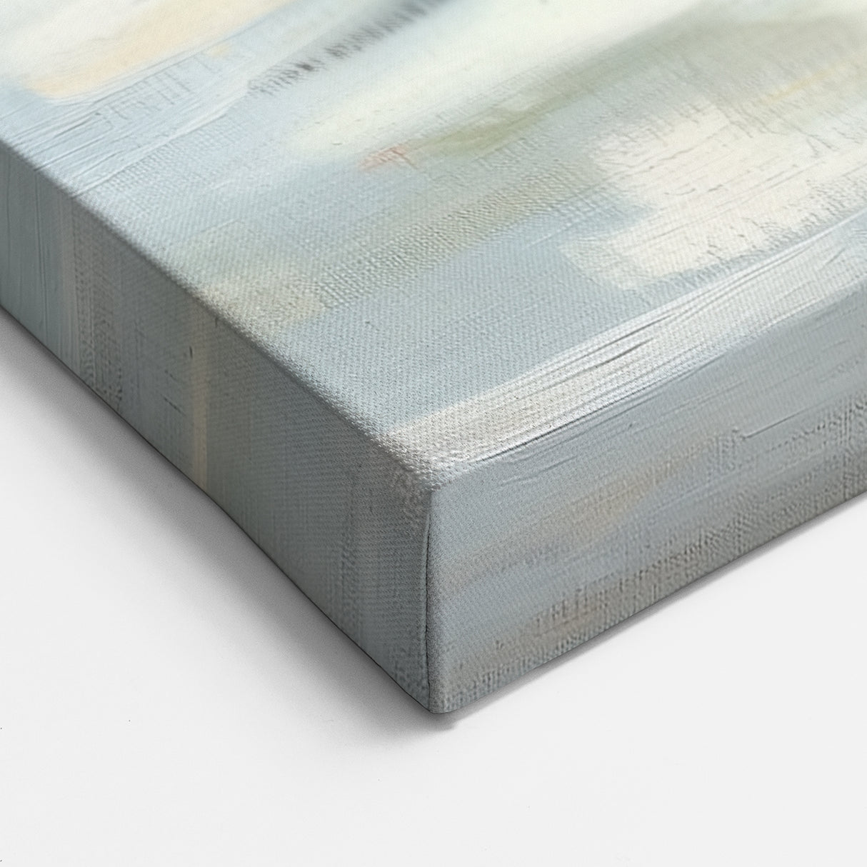 Abstract Figurative Canvas Art - Two Silhouettes by the Shore