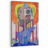 Colorful Figurative Abstract Canvas - Artistic Human Figure Wall Art