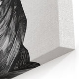 Black and White Figurative Art - Abstract Human Silhouette Wall Decor