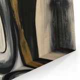 Modern Figurative Wall Art - Black and Gold Abstract Human Silhouette