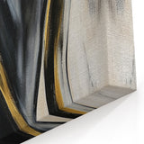 Modern Abstract Figurative Art - Black and Gold Human Silhouette Canvas