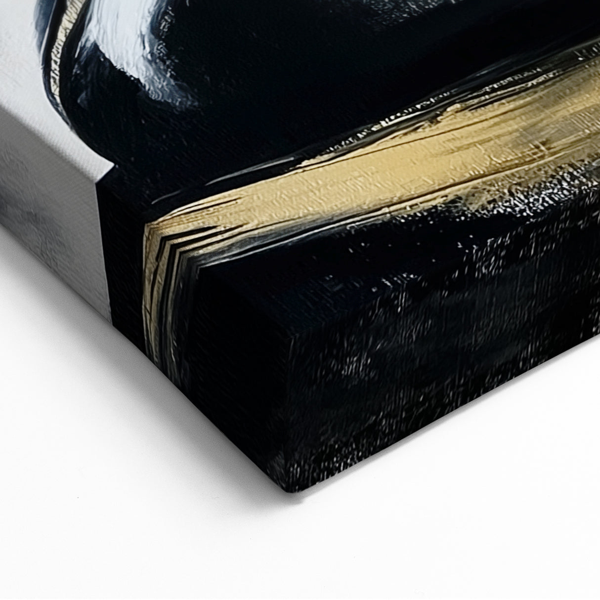 Modern Abstract Figurative Art - Black and Gold Human Silhouette Canvas